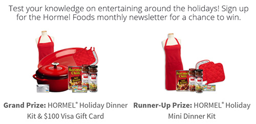 Win A Hormel Holiday Dinner Kit & $100 Gift Card