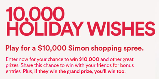 Win A $10,000 Simon’s Shopping Spree