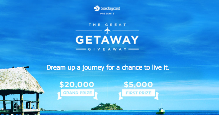 Win $20,000 from Barclay’s Great Getaway Giveaway