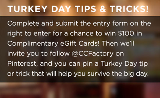 The Cheesecake Factory Sweepstakes