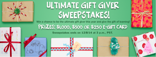 Win $1,000 Gift Card for Lakeshore Learning Materials