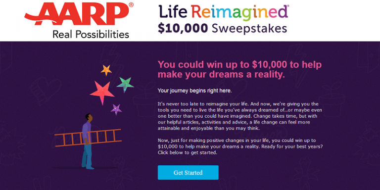 Win $10,000 in AARP’s Life Reimagined Sweepstakes