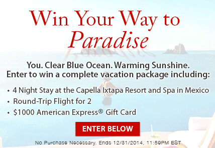 Win $5,000 Resort and Spa Vacation Package