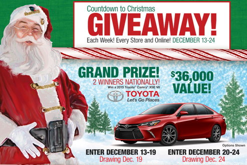 Win a 2015 Toyota Camry XSE V6