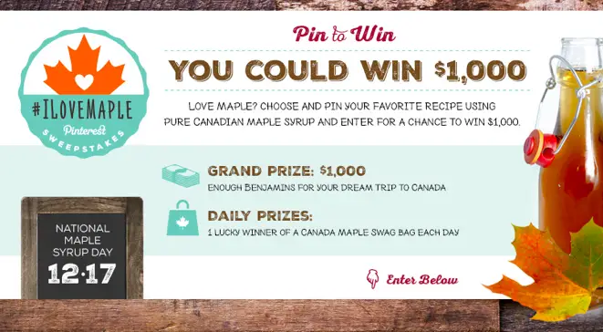 Pin to Win $1,000 Visa Card