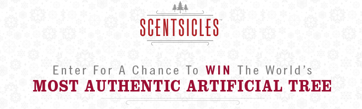Win $1500 Balsam Hill Gift Card; a $500 Amazon.com Gift Certificate; and a $100 ScentSicles Gift Certificate