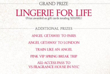 Win $20,000 of Victoria’s Secret Lingerie for Life