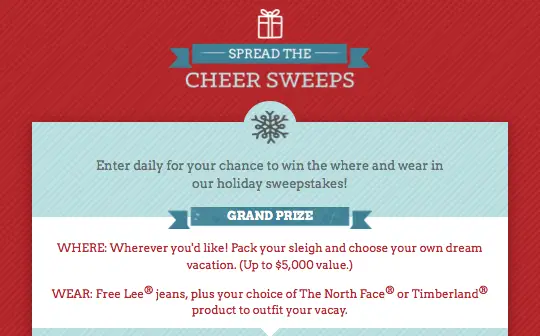 Win a $5,000.00 Travel Credit & Lee Jeans