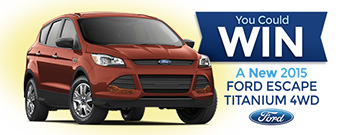 Win 2015 Ford Escape Titanium 4WD & $15,000