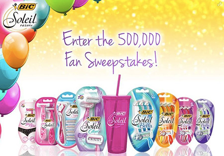 Win 8 Packages of Bic Soleil Razors