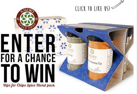 Win a 4 pack of Savory Spice Shop’s Dips
