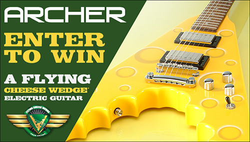 Win A Flying Cheese Wedge Guitar