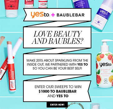 Win $1,000 To Bauble Bar & Yes To