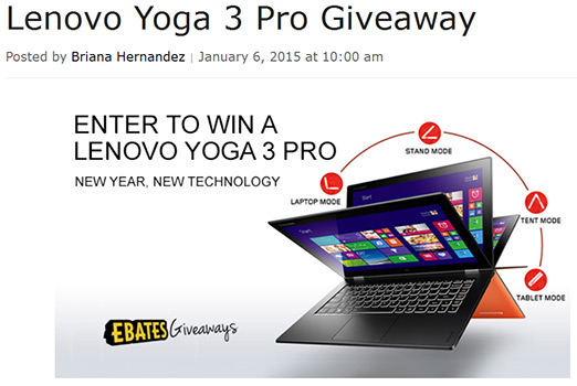 Win A Lenovo Yoga 3 Pro
