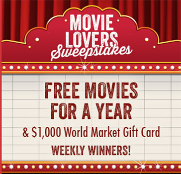 Win Movies For A Year & Gift Card