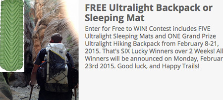 Win an Ultralight Backpack or Sleeping Matt