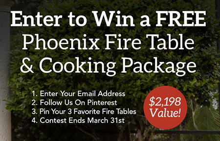 Win a Phoenix Fire Table & Cooking Package (ARV: $2,198)