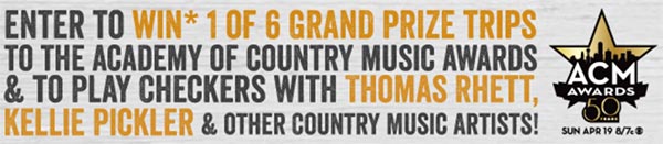 Win 1 Of 6 Trips To The ACM Awards