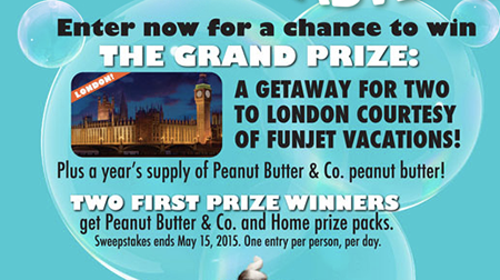Win a Trip to London and Year of Peanut Butter