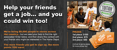 Win Home Depot Gift Cards