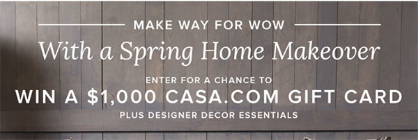 Win A $1,000 CASA Gift Card