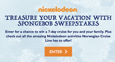 Win a Family Cruise for Four from Nickelodeon