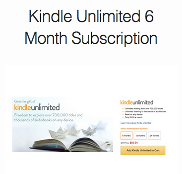 Win a 6 Month Subscription to Kindle Unlimited