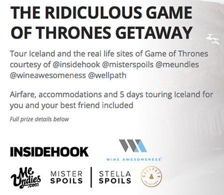Win a Game of Thrones Location Trip