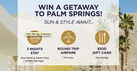 Win a Trip to Palm Springs, CA