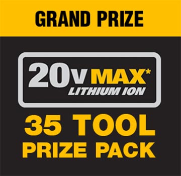 Win a Dewalt 20V Max Prize Pack