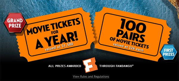 Win Movie Tickets for a Year