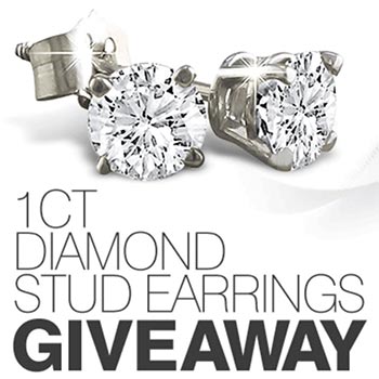 Win 1CT Diamond Stud Earrings