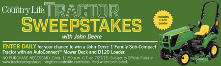 Win a $14,000 John Deere Tractor