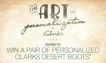 Win Monogrammed Clarks Desert Boots