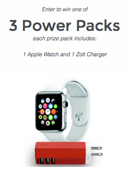 Win Apple Watch and Zolt Power Packs
