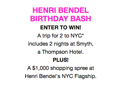 Win a Trip for 2 to NYC plus a $1,000 Shopping Spree