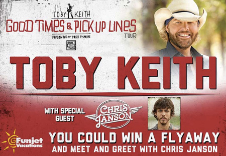 Win a Flyaway to see Toby Keith