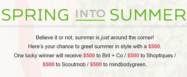Win $500 Shopping @ Scoutmob, Brit+Co, Shoptiques