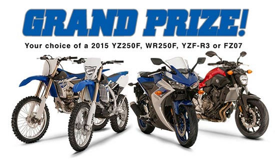 Win a 2015 Yamaha Bike Of Choice