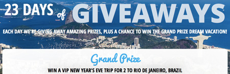 Win a VIP trip for 2 to Rio de Janeiro