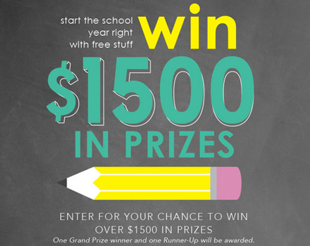 Win $1,500 in Back to School Prizes
