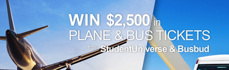 Win a $2,500 Bus and Plane Travel Package