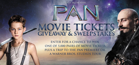 Win a Trip to Pan Premiere in NYC and 5,000 Pairs of Movie Tickets
