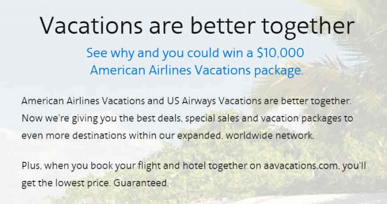Win a $10K American Airlines Vacation