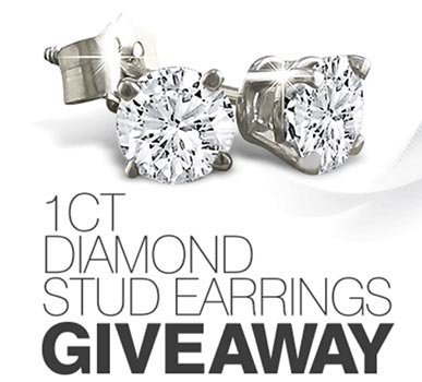 Win 1Ct Diamond Stud Earrings