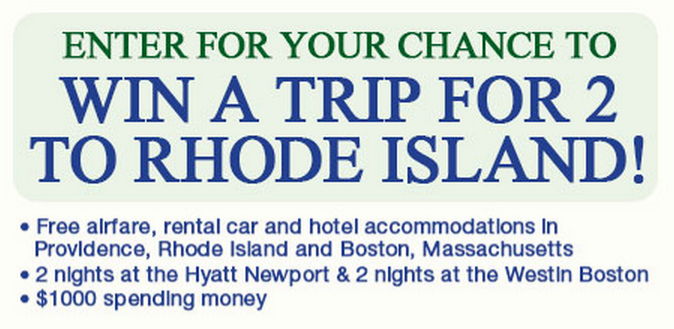 Win a Trip for 2 to Rhode Island