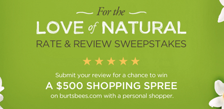 Win a $500 Burt’s Bees Personal Shopping Experience