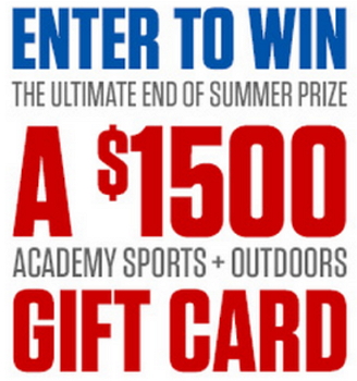 Win a $1,500 Academy Gift Card