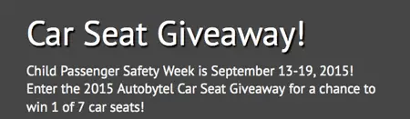 Win 1 of 7 Car Seats from AutoBytel