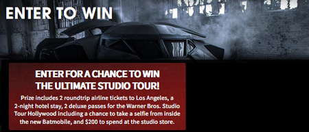 Win a Trip to WB Studios in LA for Batmobile Selfie